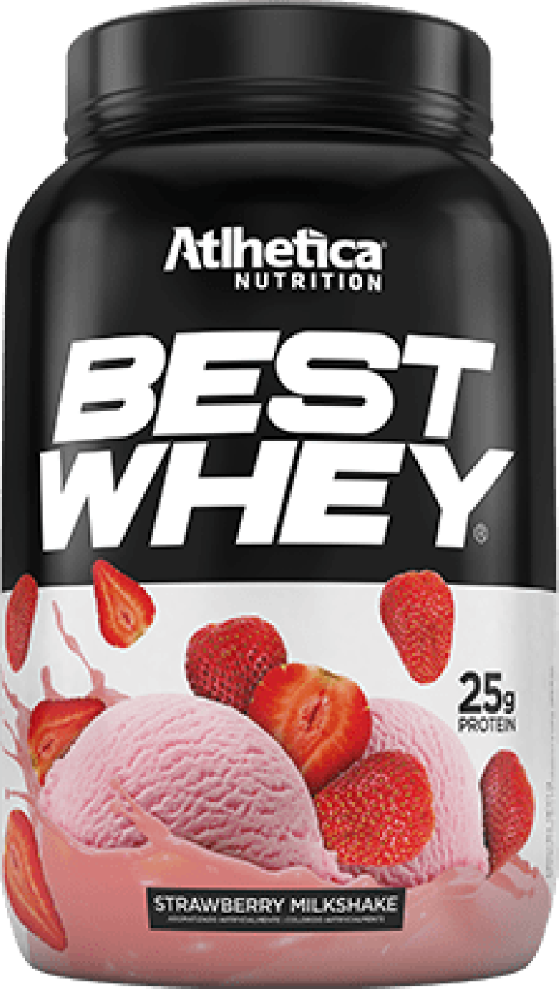 Best Whey Strawberry Milkshake 900g Atlhetica